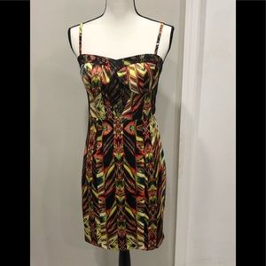 XOXO Form Fitting Multi-Color Dress